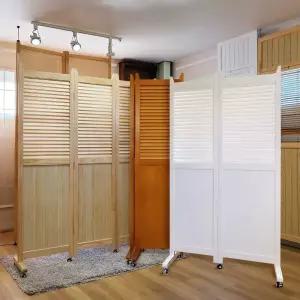 틈이 보이지 않는 180 (높이)원목 바퀴 2단폭 3폭 파티션 학원칸막이 간의탈의실 식당가림막