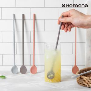 국산 실리콘 머들러 롱 티스푼 커피 스푼 칵테일 도구 용품 수저 스픈 스틱 하이볼 모히또 에이드 소품