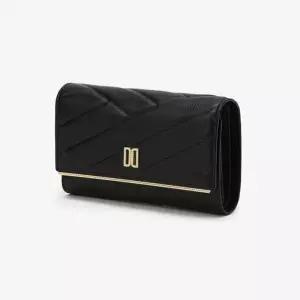 [닥스](강남점)DCWA4E419BK [CARLISLE MODERN] 블랙 칼라일 패턴 골드 DD로고 소가죽 중지갑