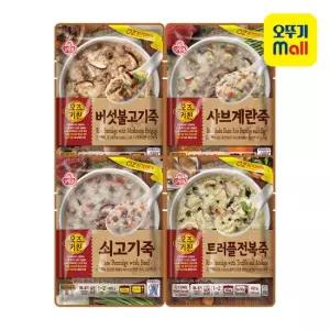 [오뚜기] 오즈키친 죽 4종 세트(버섯불고기/계란/쇠고기/전복)