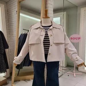 [숲][SOUP] OA4BBR1(앵커 숏 트렌치코트) (P003132718)