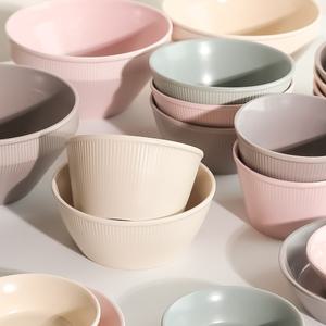 파스텔 도자기 그릇 세트 감성 식기 국 밥그릇 모던 주방용품 2인 4인 세트
