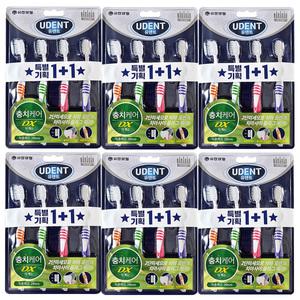 유한덴탈케어 충치케어 2단 미세모칫솔 유덴트 DX 4+4 X 6개(총48입)