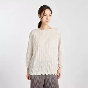 [플리츠미](의정부점)스퀘어 폴딩 플리츠 티셔츠_PPTSS024018