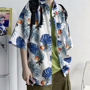 휴양지룩 하와이안 셔츠 남성 알로하 셔츠 오버핏 꽃 남방 5색상