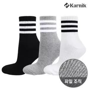 국내제작 이중파일 바닥쿠션 스포츠 등산 패션 삼선 중목 양말 5족