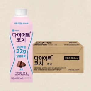 다이어트코치 초코 280ml x 18개 체중조절 단백질음료 프로틴