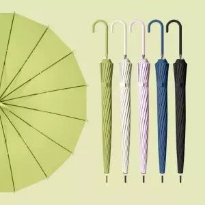 [1+1] 감성가득 파스텔 가죽그립 16살대 튼튼 자동 장우산