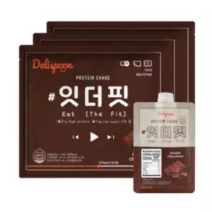 델리스푼 잇더핏 더블초코맛 40g 7개 단백질 프로틴 쉐이크