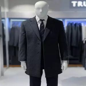 [트루젠][트루젠] 트루젠 FW 차콜체크 울캐시미어블렌드 프리미엄 싱글 체스터 코트 328813041264-200 (P00