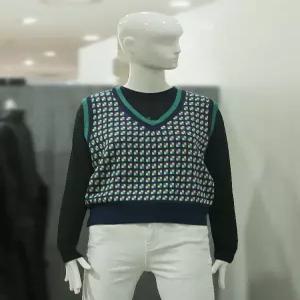 [ab.f.z][ab.f.z] 배색 스퀘어 브이넥 니트 조끼 MAY2HW37 (P003122559)