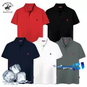 [진마니아][비버리힐즈클럽] 남여공용 기능성 쿨에버 스판 반팔 카라 티셔츠