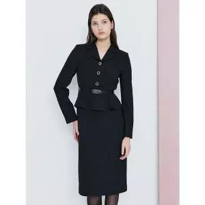 [하프클럽/더아이잗](더아이잗) 트위드 페플럼 H라인 원피스 IPAA0OP031