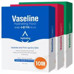 바세린 고보습 마스크팩 수분 진정 영양 10매 3박스