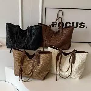 G126729_클래식 위빙백 숄더백 토드백 사각쇼퍼백-WFFQ2VO