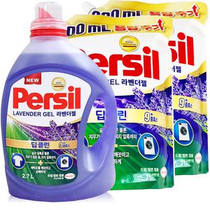 퍼실 딥클린 라벤더젤 겸용 본품 2.7L 1개 + 리필 1.8L 2개