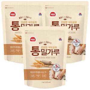 사조 해표 통밀가루 1kg x 3개