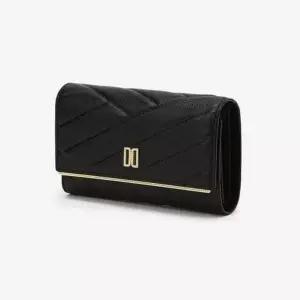 [닥스](강남점)DCWA5E419BK [CARLISLE MODERN] 블랙 칼라일 패턴 골드 DD로고 소가죽 중지갑