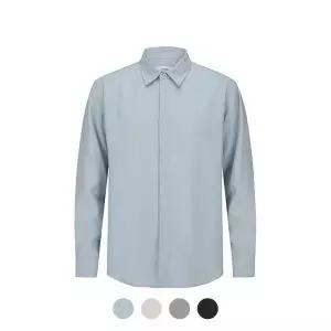 [앤드지] 릴렉스핏 아이스 히든버튼 긴팔 셔츠_BZD2WC1103