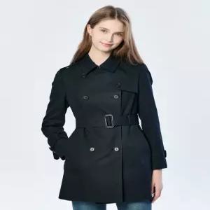 헤지스 여성 [트렌치]네이비 더블버튼 하프 코트 HSCO5BC22N2
