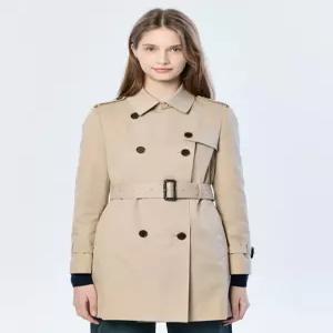 헤지스 여성 [트렌치]베이지 더블버튼 하프 코트 HSCO5BC22I2