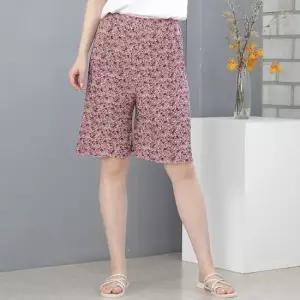 색상 랜덤발송 여자 5부 꽃주름 쿨 냉감 여름 반바지