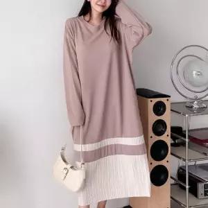 빅사이즈 501 도미노플리츠주름원피스 DART655