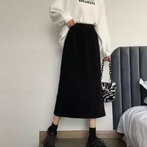 ONM 여자 롱 스커트 겨울 데일리 치마 2색 편한 허리밴딩