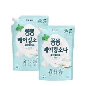 퐁퐁 베이킹소다 주방세제 리필 1.2L 2개