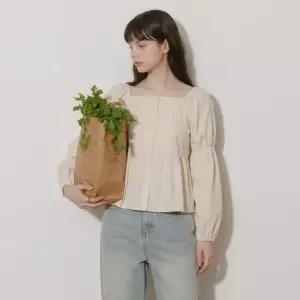 [봄신상#자체제작]봉봉 퍼프 스퀘어넥 블라우스