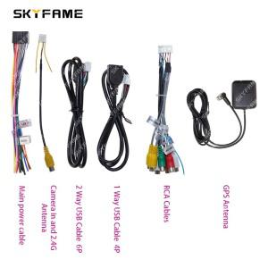 SKYFAME 차량 헤드 유닛 와이어 하네스 키트 안드로이드 RCA 케이블 GPS 4G 안테나 반전 라인 USB 마이크 S