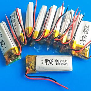 리포 리튬 충전식 배터리 601230 MP3 블루투스 스피커 스마트 워치 헤드셋 비디오 펜용 3.7V 180mAh 10 개