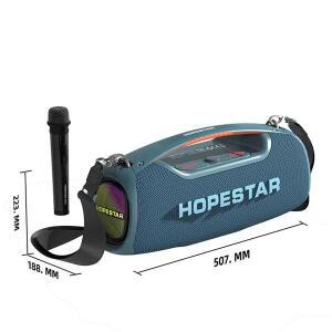 HOPESTAR A60 대형 무선 스피커 휴대용 야외 붐박스 3D 스테레오 서브우퍼 슈퍼 사운드바 마이크 포함