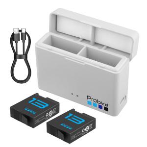 호환 고프로 히어로 13 배터리 2 슬롯 고속 충전 박스 블랙 카메라 액세서리 2280mAh