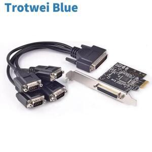 직렬 포트 DB9 RS232-PCI e 확장 카드 PCI-e RS232 RS-232 RS 232 어댑터 PCIe 컨버터 변환기 MosChip 4