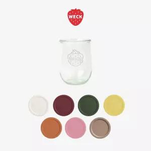 [WECK]튤립 745(1050ml) 유리병 1개+실리콘 뚜껑 1개