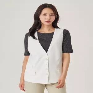 [조이너스]세컨 장식 포인트 린넨 베스트_JACU4-WVT030