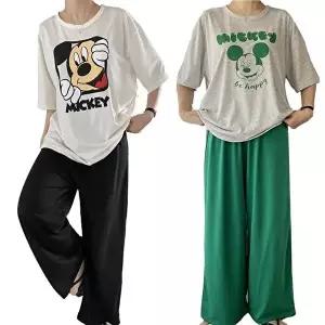 [셀러허브 패션]디즈니 정품 여성 반팔 홈웨어 트레이닝복 상하의세트 (31732959A)