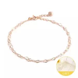 [신세계라이브쇼핑][비앤비골드] (4월베스트) 14K 컷팅 클립체인 두줄 레이어드 팔찌 IRB27886