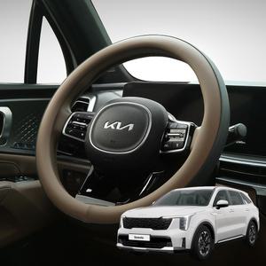 루젠 쏘렌토 MQ4 핸들커버 투톤 가죽 스티어링