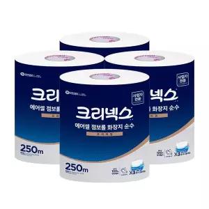 [유한킴벌리]크리넥스 에어셀 점보롤 프리미엄 순수 250m 12롤 45383