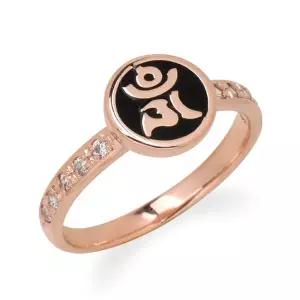 [골드모아][온주얼] 14K 옴자 원형 에폭시 반지