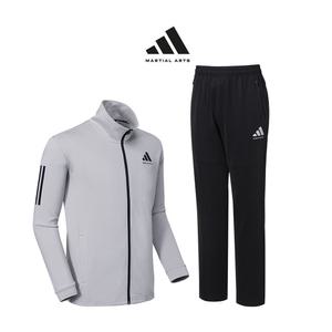 아디다스 컴뱃스포츠 마샬아츠 니트 트레이닝 세트 TR140II JS GR(그레이) 남녀 슬림핏