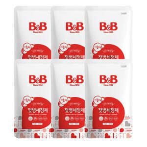 비앤비 젖병세정제 거품형 리필형 400ml -6개