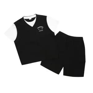 [에스핏]주니어 키즈 레이어드 피케 5부 세트 아동 상하복 상하세트 여름 SJZ