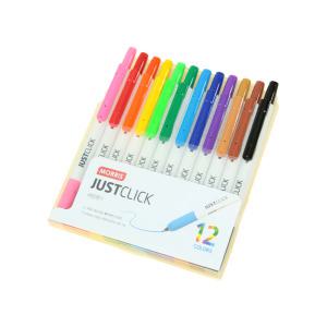 모리스 저스트클릭 노크식 네임펜 F 12색세트/클릭식