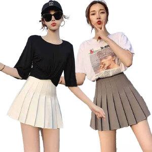 편안한 여성 골프 테니스 플리츠 스커트 여름 속바지세트 S-2XL