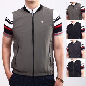 봄여름 이원재 통풍메쉬 헤리넥 스판 집업조끼 골프웨어 LWV5400