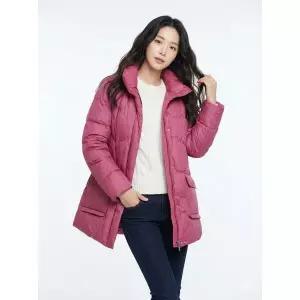 [하프클럽/크로커다일레이디]마젠타 하프넥 중기장 퀄팅  CLCSDW201