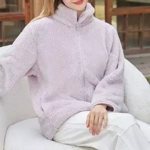 [하프클럽/]베이직 퍼 후리스 집업 사무실아우터 털옷